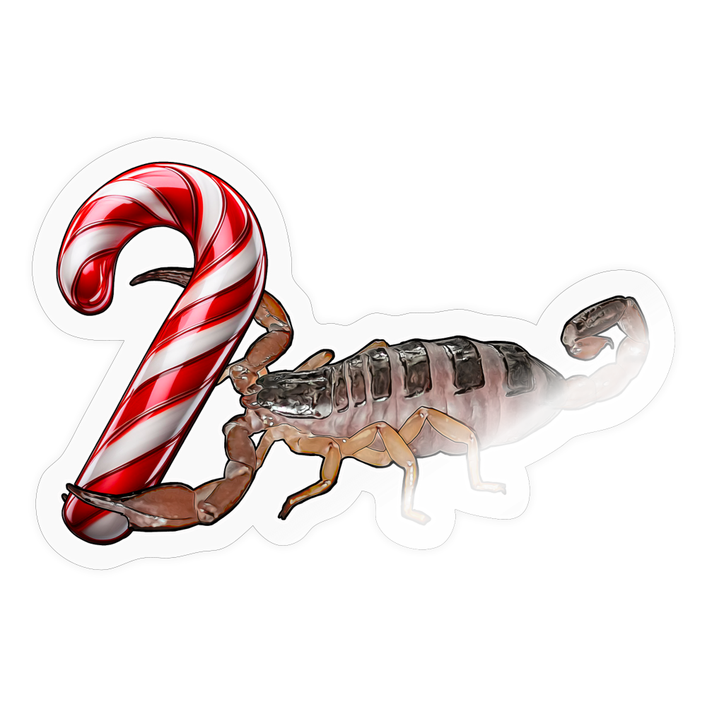 Sticker Weihnachten Nebo whitei Zuckerstange - Transparent glänzend