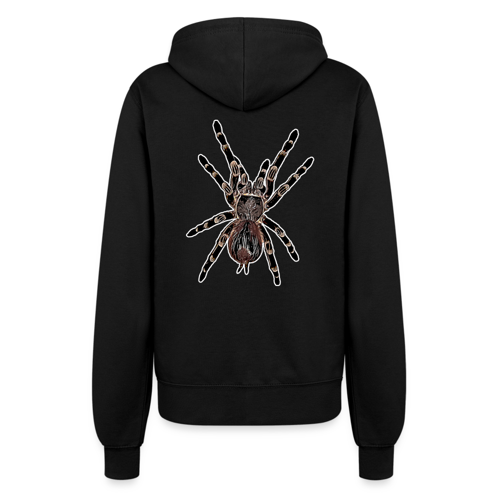 Frauen Zip-Hoodie Acanthoscurria geniculata - Schwarz