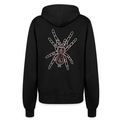 Frauen Zip-Hoodie Acanthoscurria geniculata - Schwarz