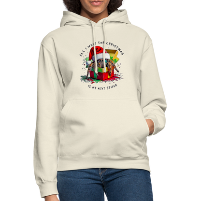 Unisex Hoodie Weihnachtsgeschenk Springspinne All I want for Christmas - Vanille-Milchshake