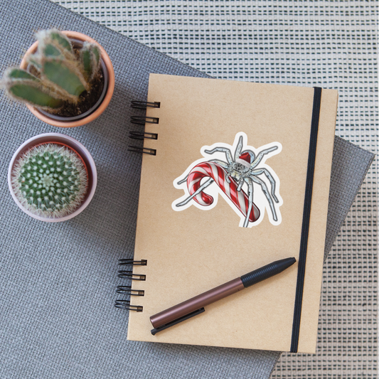 Sticker Weihnachten Geolycosa vultuosa  Zuckerstange - Mattweiß