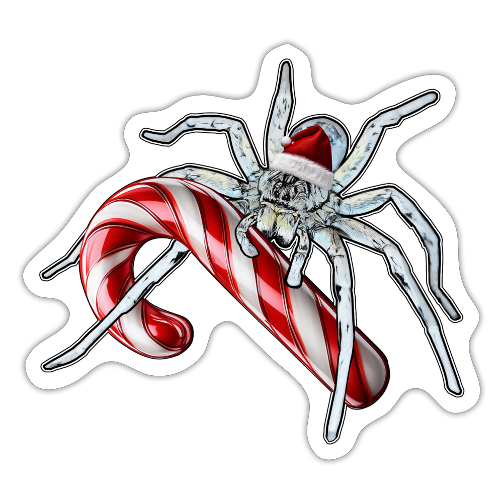 Sticker Weihnachten Geolycosa vultuosa  Zuckerstange - Mattweiß