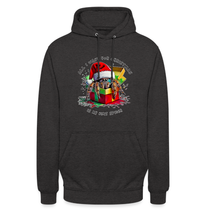 Unisex Hoodie Weihnachtsgeschenk Springspinne All I want for Christmas - Anthrazit