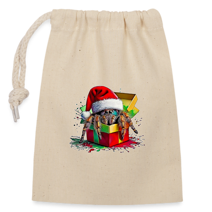 Verschließbarer Geschenkbeutel (14x20cm) Weihnachtsgeschenk Springspinne - Natur