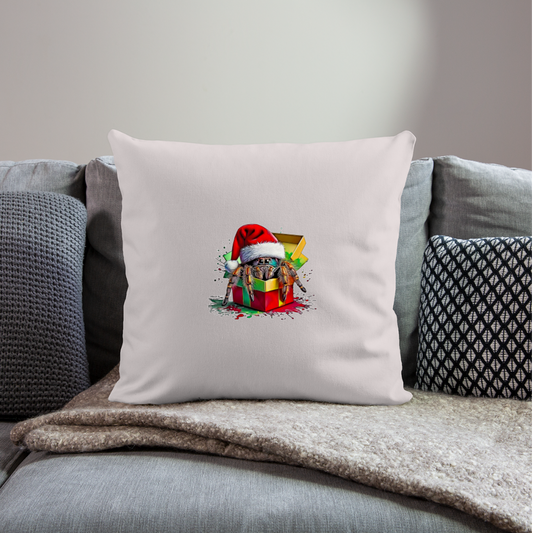 Sofakissenbezug 44 x 44 cm Weihnachtsgeschenk Springspinne - helles Taupe