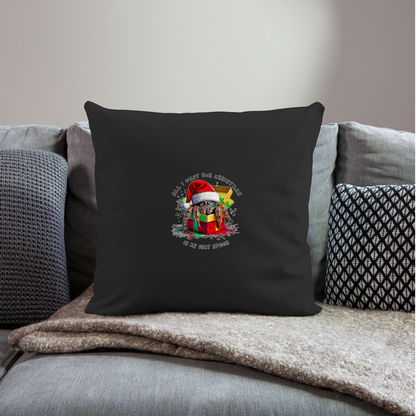 Sofakissenbezug 44 x 44 cm Weihnachtsgeschenk Springspinne All I want for Christmas - Schwarz