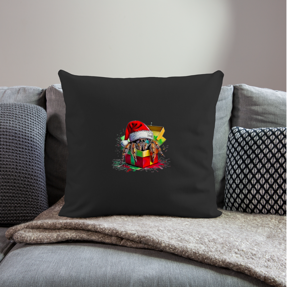 Sofakissenbezug 44 x 44 cm Weihnachtsgeschenk Springspinne - Schwarz