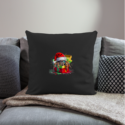 Sofakissenbezug 44 x 44 cm Weihnachtsgeschenk Springspinne - Schwarz