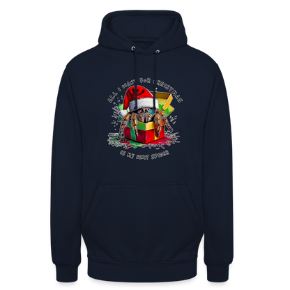Unisex Hoodie Weihnachtsgeschenk Springspinne All I want for Christmas - Navy