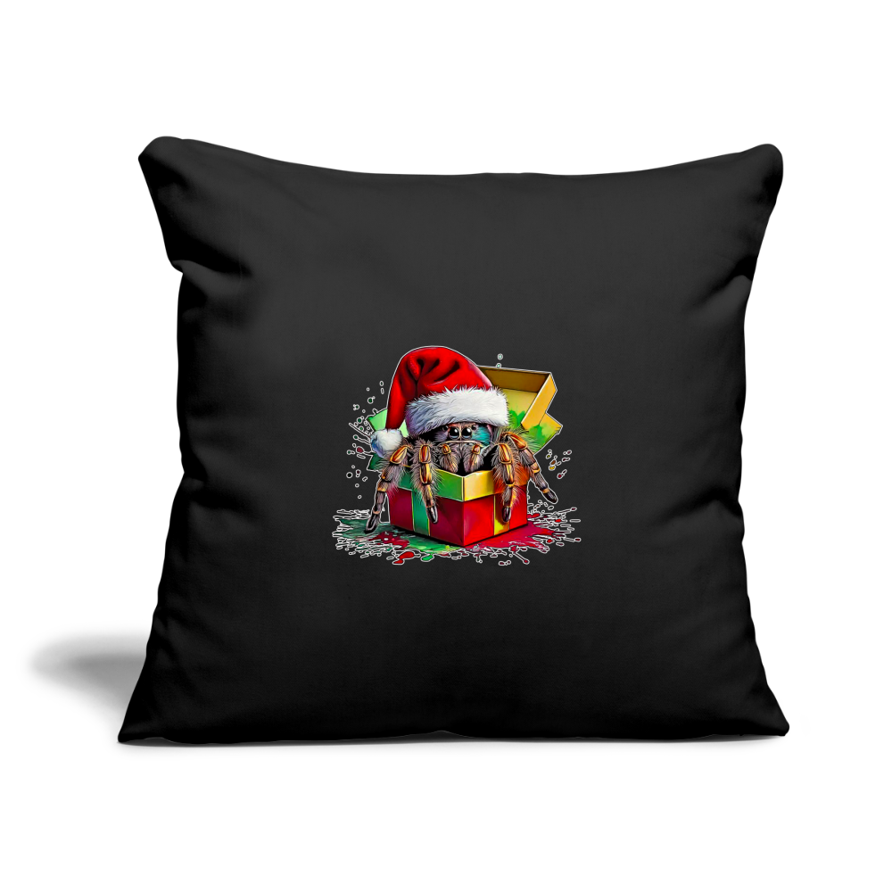 Sofakissenbezug 44 x 44 cm Weihnachtsgeschenk Springspinne - Schwarz