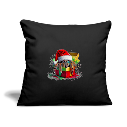 Sofakissenbezug 44 x 44 cm Weihnachtsgeschenk Springspinne - Schwarz