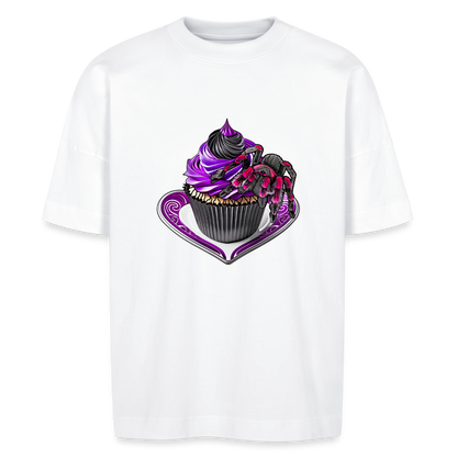 Unisex Stanley & Stella Oversize Bio-T-Shirt Tarantula Cupcake - Weiß