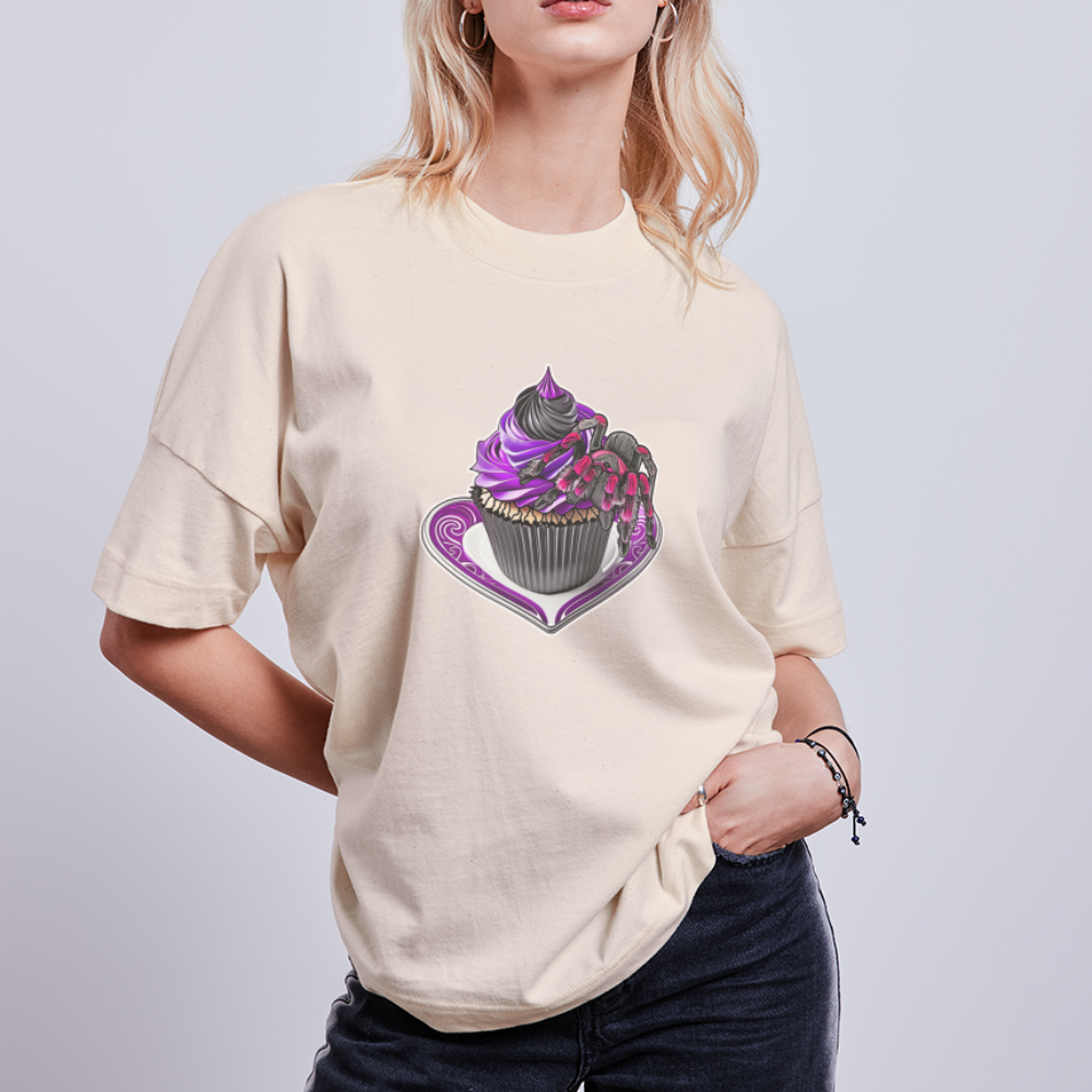 Unisex Stanley & Stella Oversize Bio-T-Shirt Tarantula Cupcake - Naturweiß