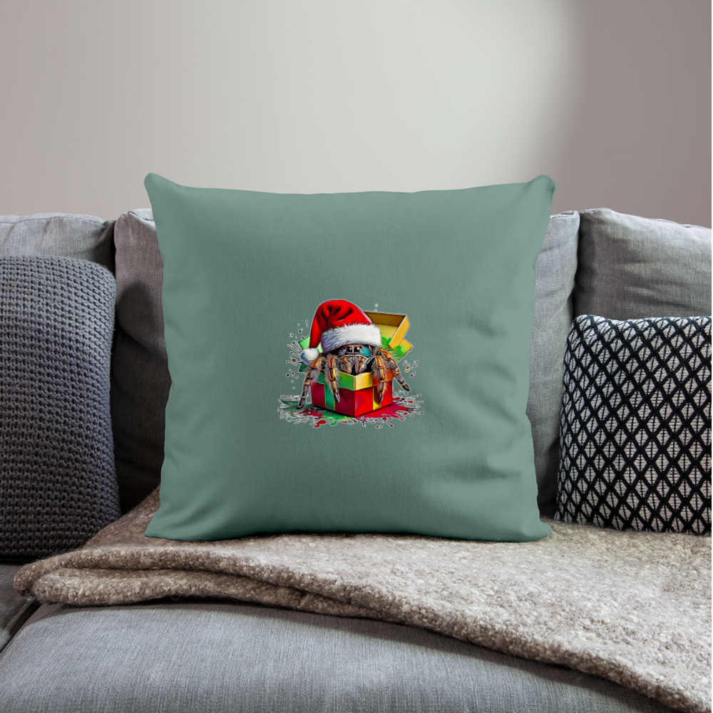 Sofakissenbezug 44 x 44 cm Weihnachtsgeschenk Springspinne - Tanngrün