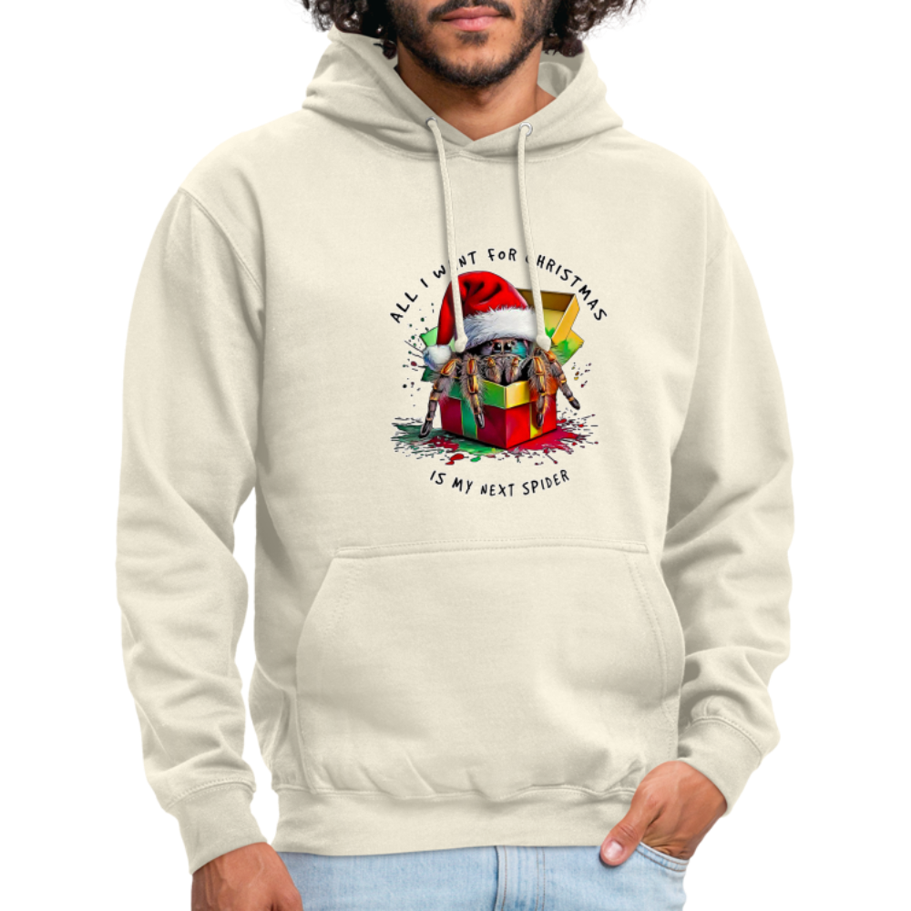 Unisex Hoodie Weihnachtsgeschenk Springspinne All I want for Christmas - Vanille-Milchshake