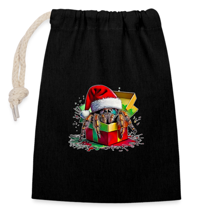 Verschließbarer Geschenkbeutel (14x20cm) Weihnachtsgeschenk Springspinne - Schwarz