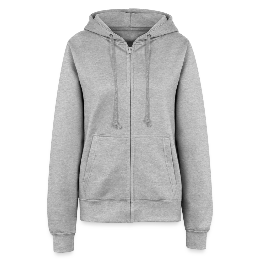 Frauen Zip-Hoodie Acanthoscurria geniculata - Grau meliert