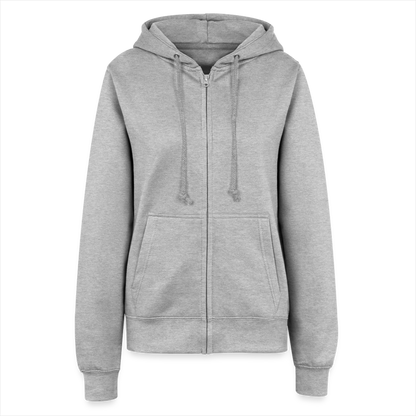 Frauen Zip-Hoodie Acanthoscurria geniculata - Grau meliert