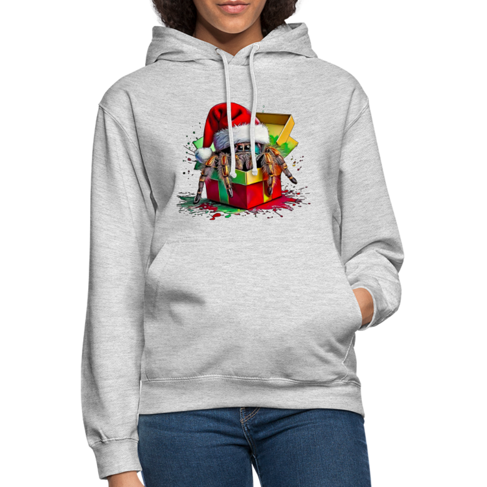 Unisex Hoodie Weihnachtsgeschenk Springspinne - Hellgrau meliert