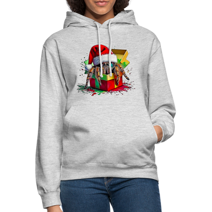 Unisex Hoodie Weihnachtsgeschenk Springspinne - Hellgrau meliert