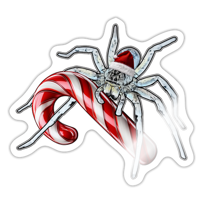 Sticker Weihnachten Geolycosa vultuosa  Zuckerstange - Weiß glänzend