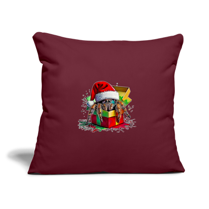 Sofakissenbezug 44 x 44 cm Weihnachtsgeschenk Springspinne - Burgunderrot