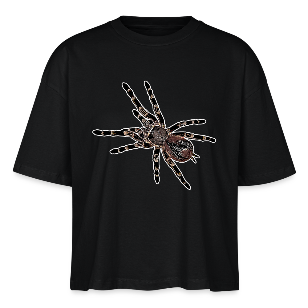 Frauen Stanley & Stella Boxy Bio-T-Shirt Acanthoscurria geniculata - Schwarz