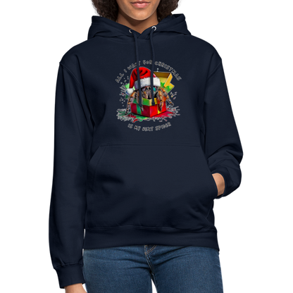Unisex Hoodie Weihnachtsgeschenk Springspinne All I want for Christmas - Navy