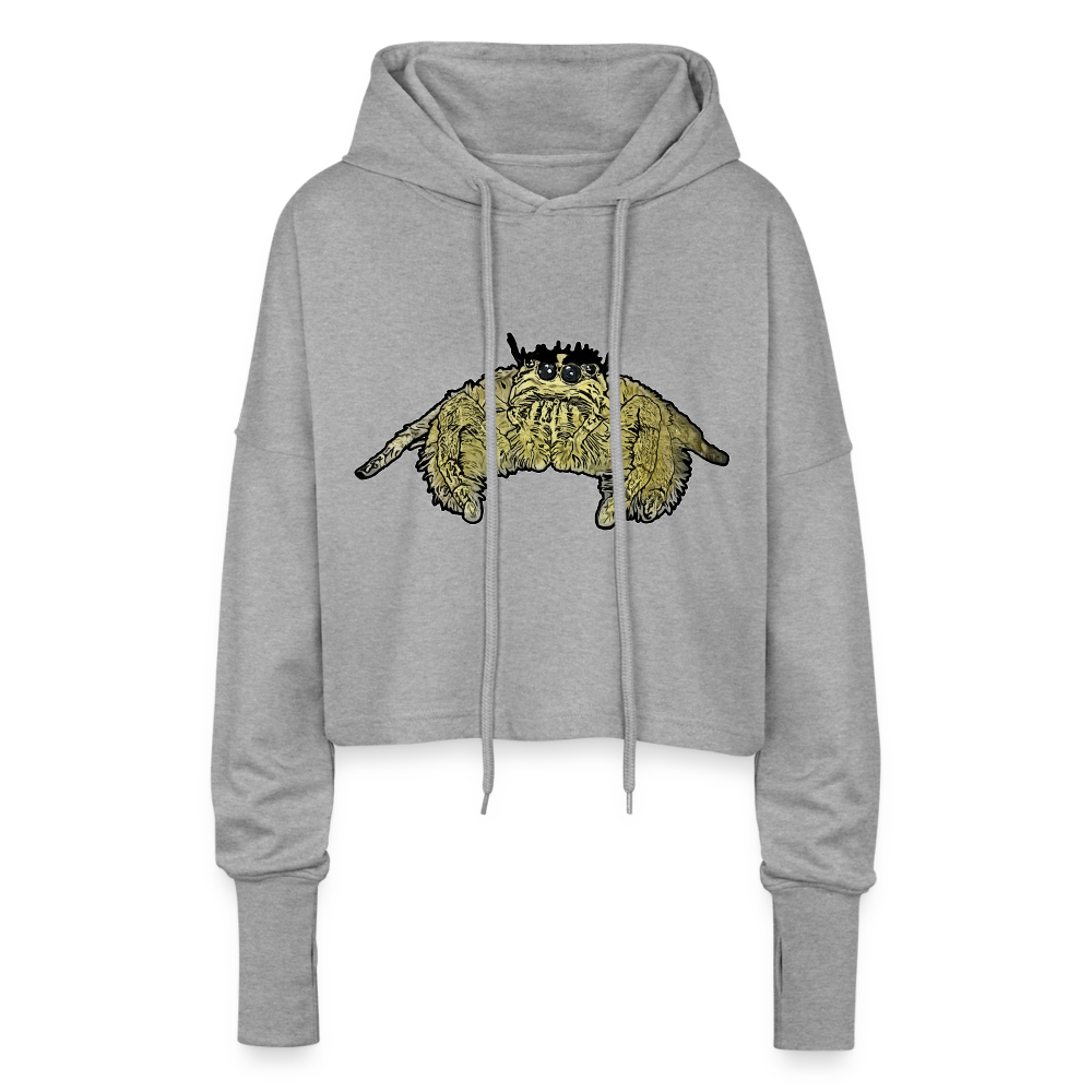 Frauen Cropped Hoodie Hyllus diardi - Grau meliert