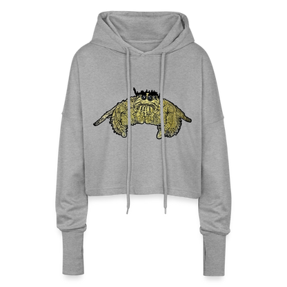 Frauen Cropped Hoodie Hyllus diardi - Grau meliert