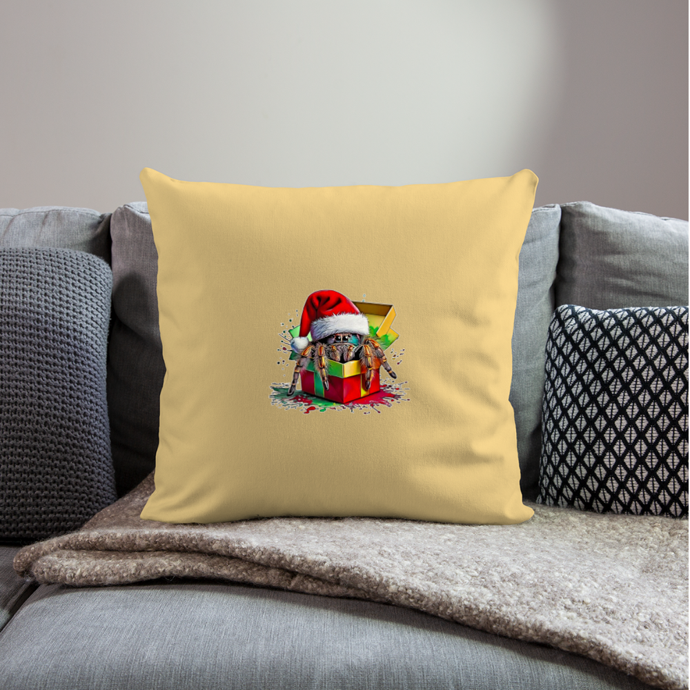Sofakissenbezug 44 x 44 cm Weihnachtsgeschenk Springspinne - Hellgelb