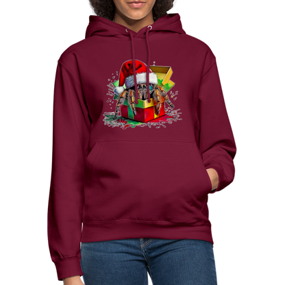Unisex Hoodie Weihnachtsgeschenk Springspinne - Bordeaux