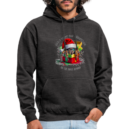Unisex Hoodie Weihnachtsgeschenk Springspinne All I want for Christmas - Anthrazit