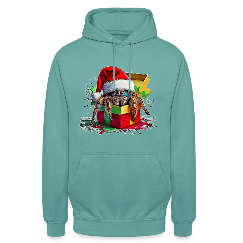 Unisex Hoodie Weihnachtsgeschenk Springspinne - Pastelltürkis