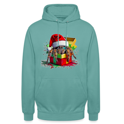 Unisex Hoodie Weihnachtsgeschenk Springspinne - Pastelltürkis