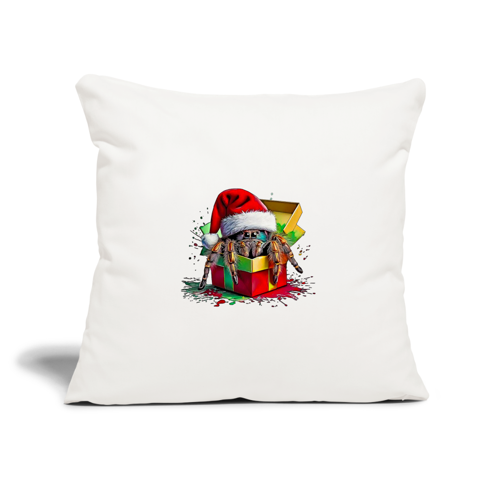 Sofakissenbezug 44 x 44 cm Weihnachtsgeschenk Springspinne - Naturweiß