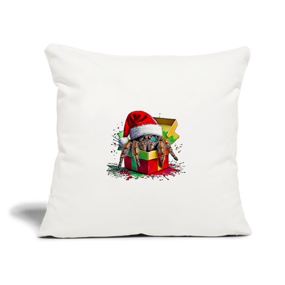 Sofakissenbezug 44 x 44 cm Weihnachtsgeschenk Springspinne - Naturweiß