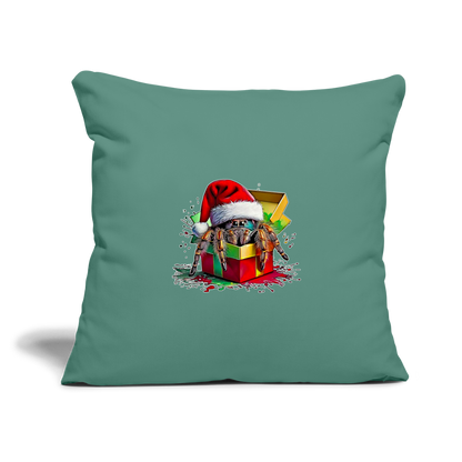 Sofakissenbezug 44 x 44 cm Weihnachtsgeschenk Springspinne - Tanngrün