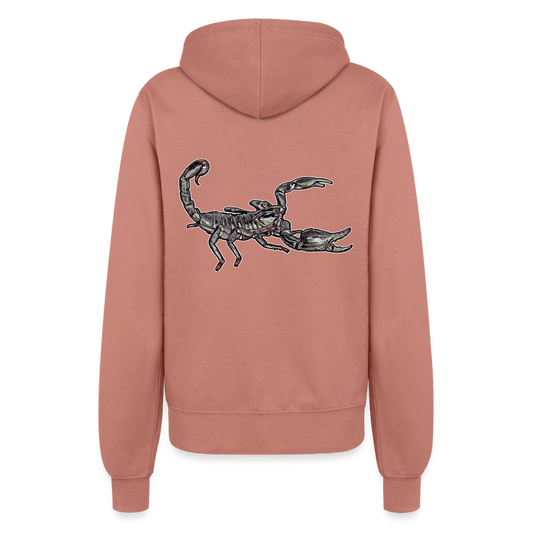 Frauen Zip-Hoodie Heterometrus silenus - Altrosa