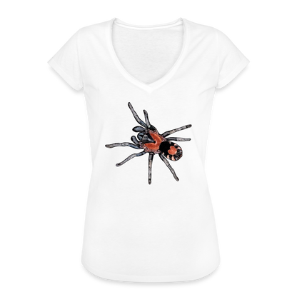 Frauen Vintage T-Shirt Cyriocosmus elegans - weiß