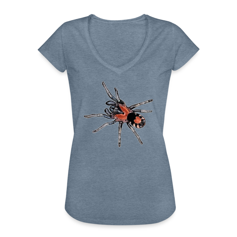 Frauen Vintage T-Shirt Cyriocosmus elegans - Vintage Denim