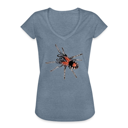 Frauen Vintage T-Shirt Cyriocosmus elegans - Vintage Denim