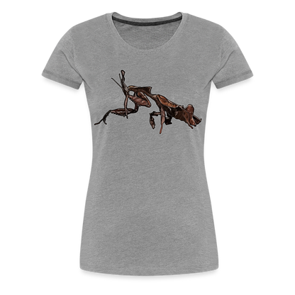 Frauen Basic T-Shirt Phyllocrania paradoxa female 2 - Grau meliert