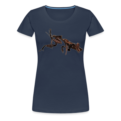 Frauen Basic T-Shirt Phyllocrania paradoxa female 2 - Navy