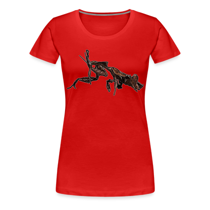 Frauen Basic T-Shirt Phyllocrania paradoxa female 2 - Rot