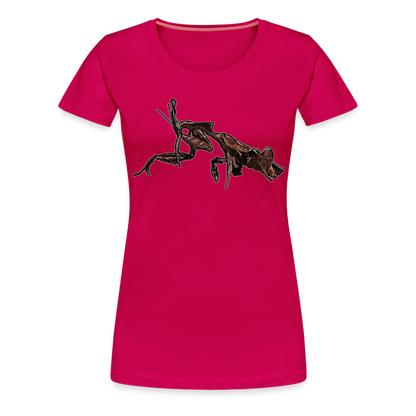 Frauen Basic T-Shirt Phyllocrania paradoxa female 2 - dunkles Pink