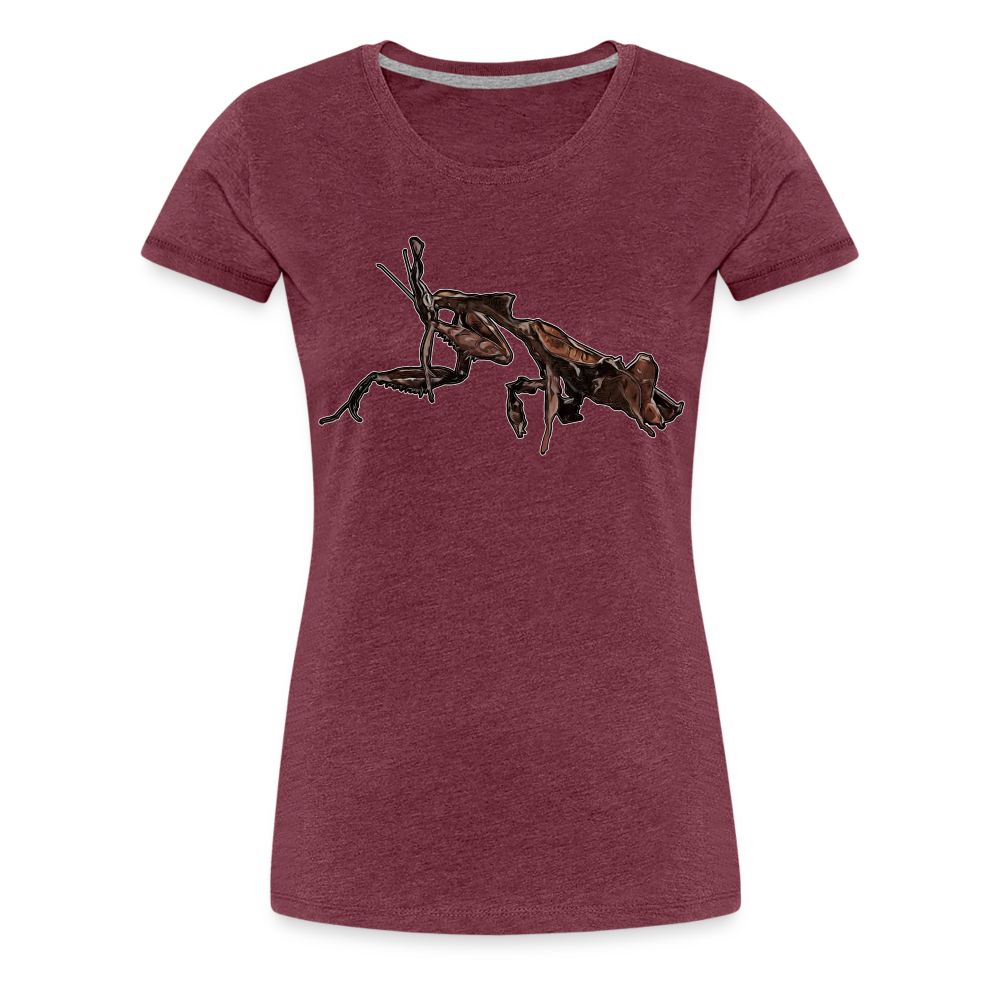 Frauen Basic T-Shirt Phyllocrania paradoxa female 2 - Bordeauxrot meliert