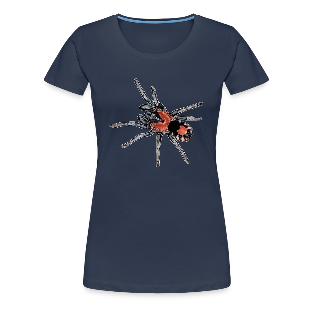 Frauen Basic T-Shirt Cyriocosmus elegans - Navy