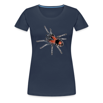 Frauen Basic T-Shirt Cyriocosmus elegans - Navy