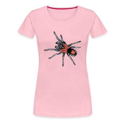 Frauen Basic T-Shirt Cyriocosmus elegans - Hellrosa